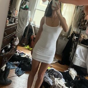 American Apparel white terry dress